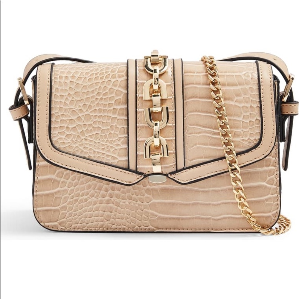 SOLD!!Topshop Casey Chain Croc Embossed Crossbody